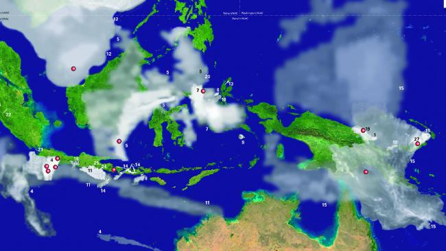 受火山灰云影响 澳至巴厘岛航班延误